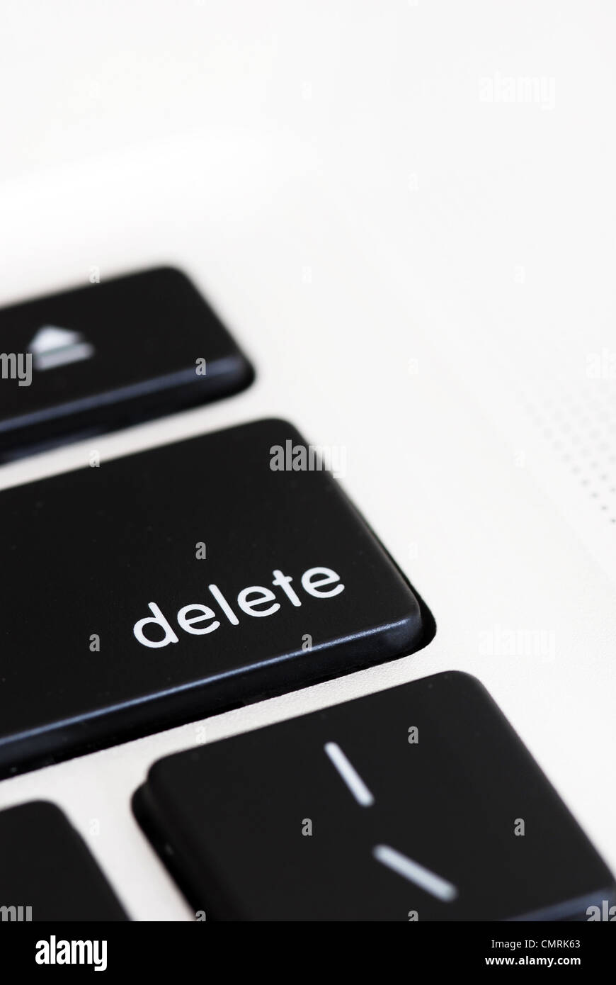 Close up of 'delete' computer key Stock Photo