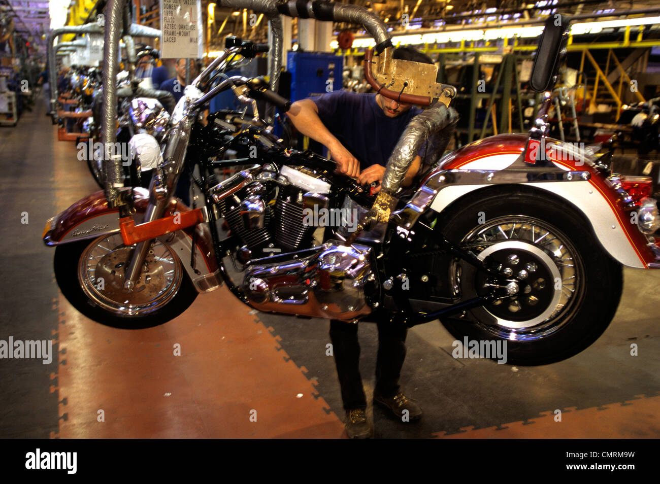 Motorcycle factory assembly line hires stock photography and images