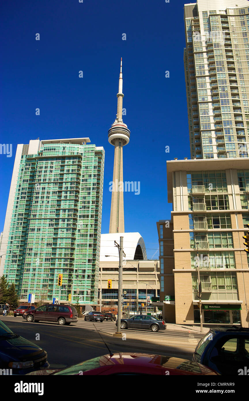 Condos, CN Tower and Rogers Centre, Toronto, Ontario Stock Photo - Alamy