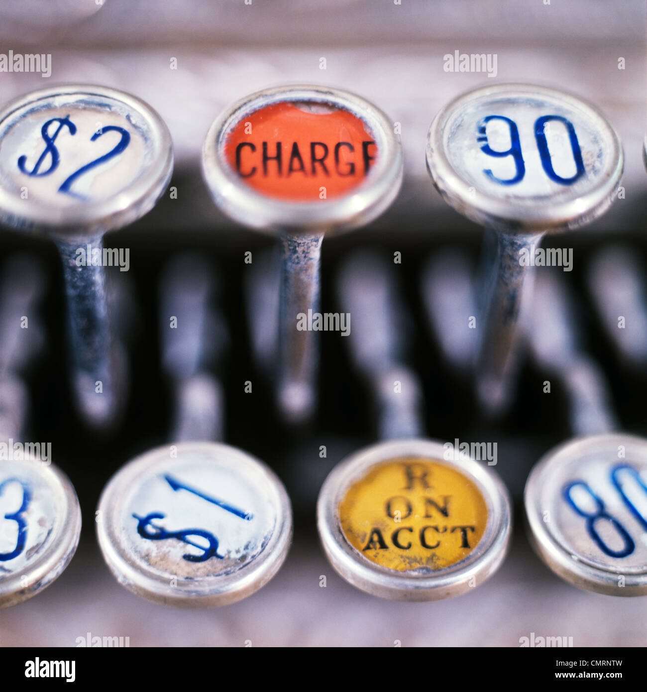 KEYS OF ANTIQUE CASH REGISTER Stock Photo - Alamy