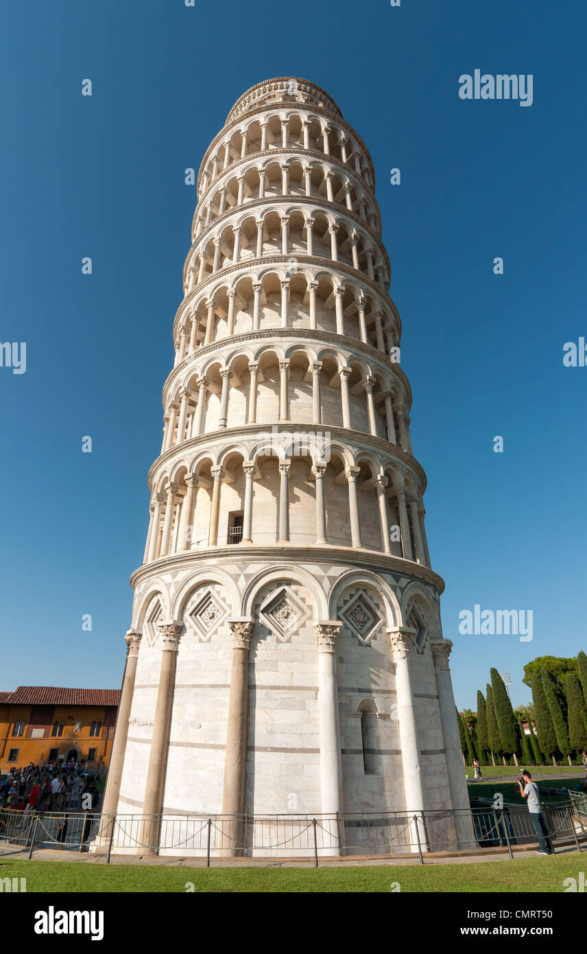 Leaning Tower of Pisa (Torre pendente), Piazza dei Miracoli (Piazza del Duomo), Toscana (Tuscany), Italy Stock Photo