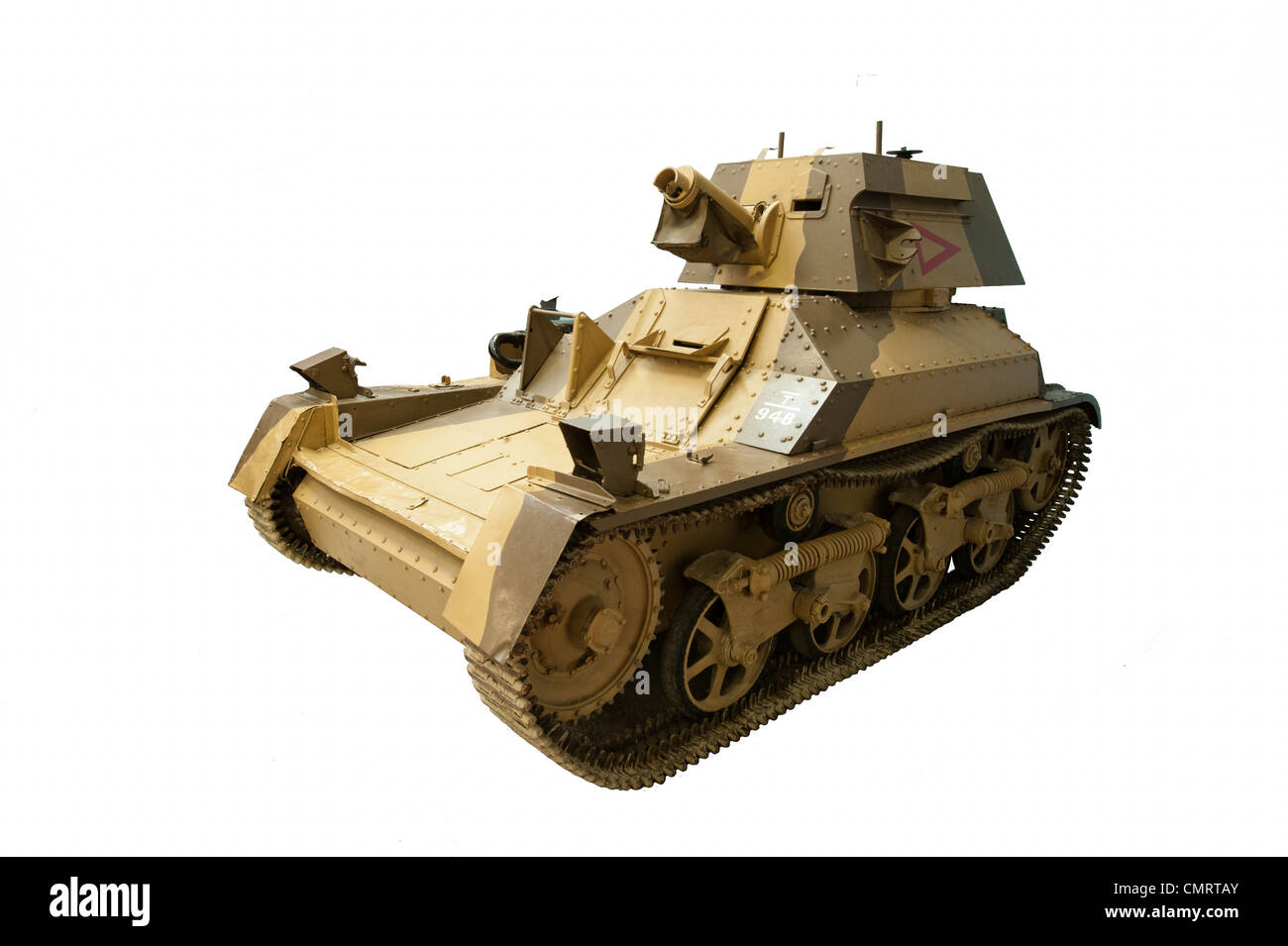 A cut out of a Light Tank Mk IIa in service from 1931 to 1940 used by British Forces early in WW2 Stock Photo