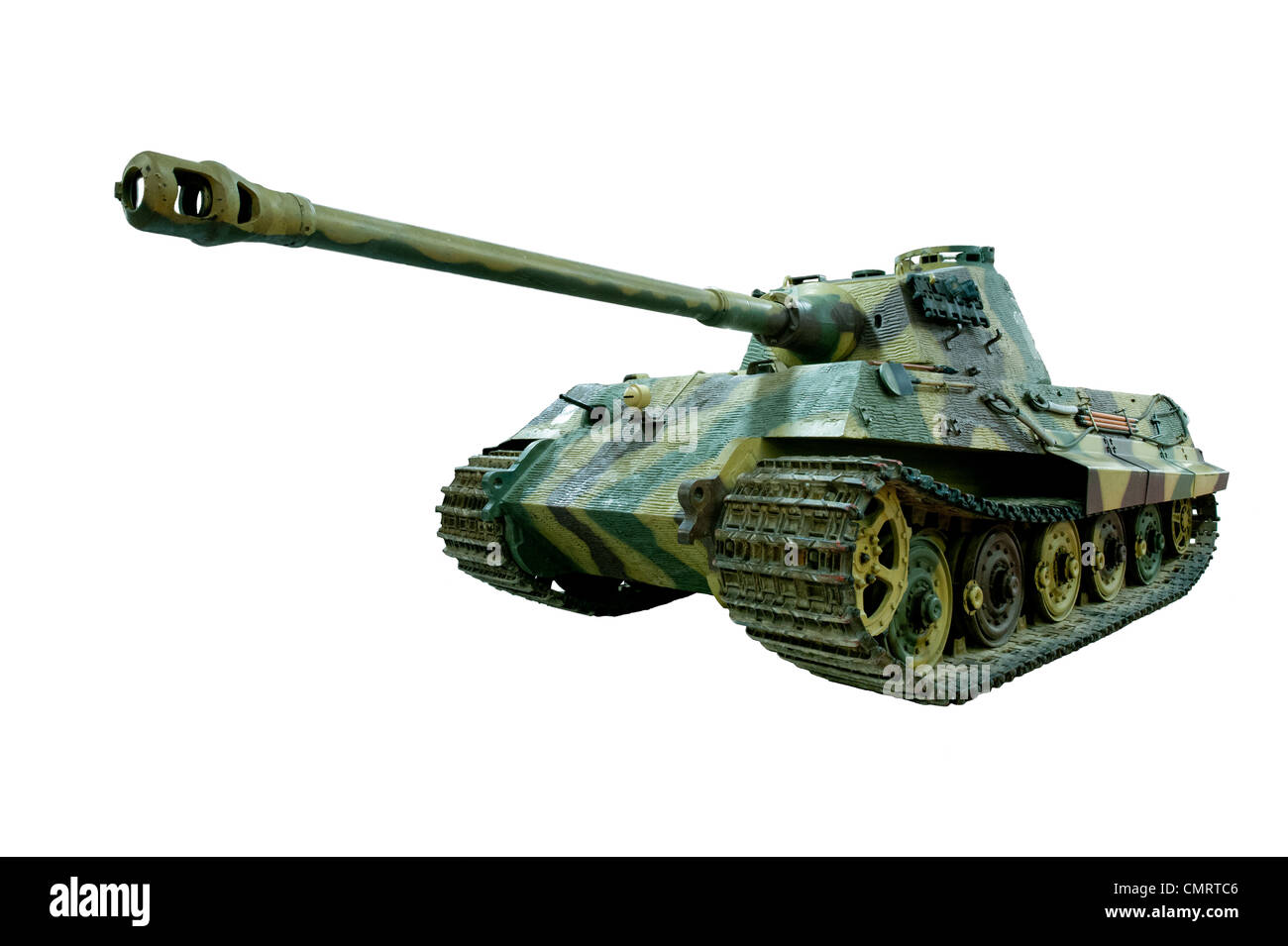 A cut out of a  Pz Kpfw VI Ausf B Tiger II heavy Tank used by Nazi German forces during WW2 Stock Photo