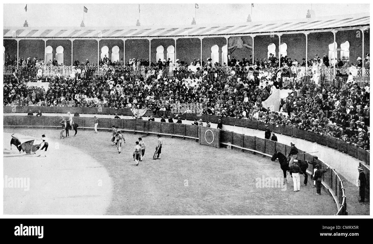 1919 Matador bull fighting Spain National Sport Stock Photo