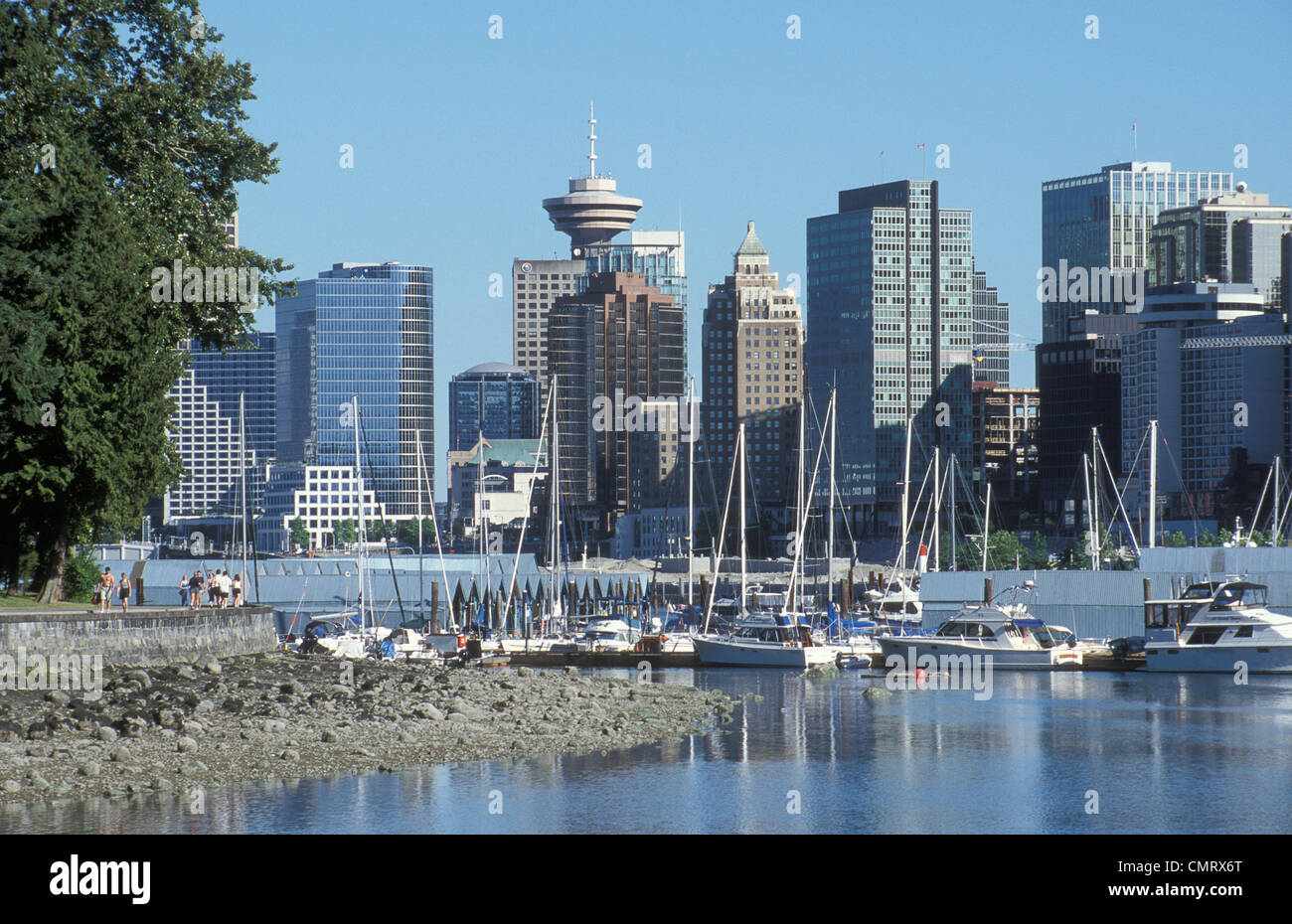 Vancouver skyline from Stanley Park, British Columbia Stock Photo - Alamy
