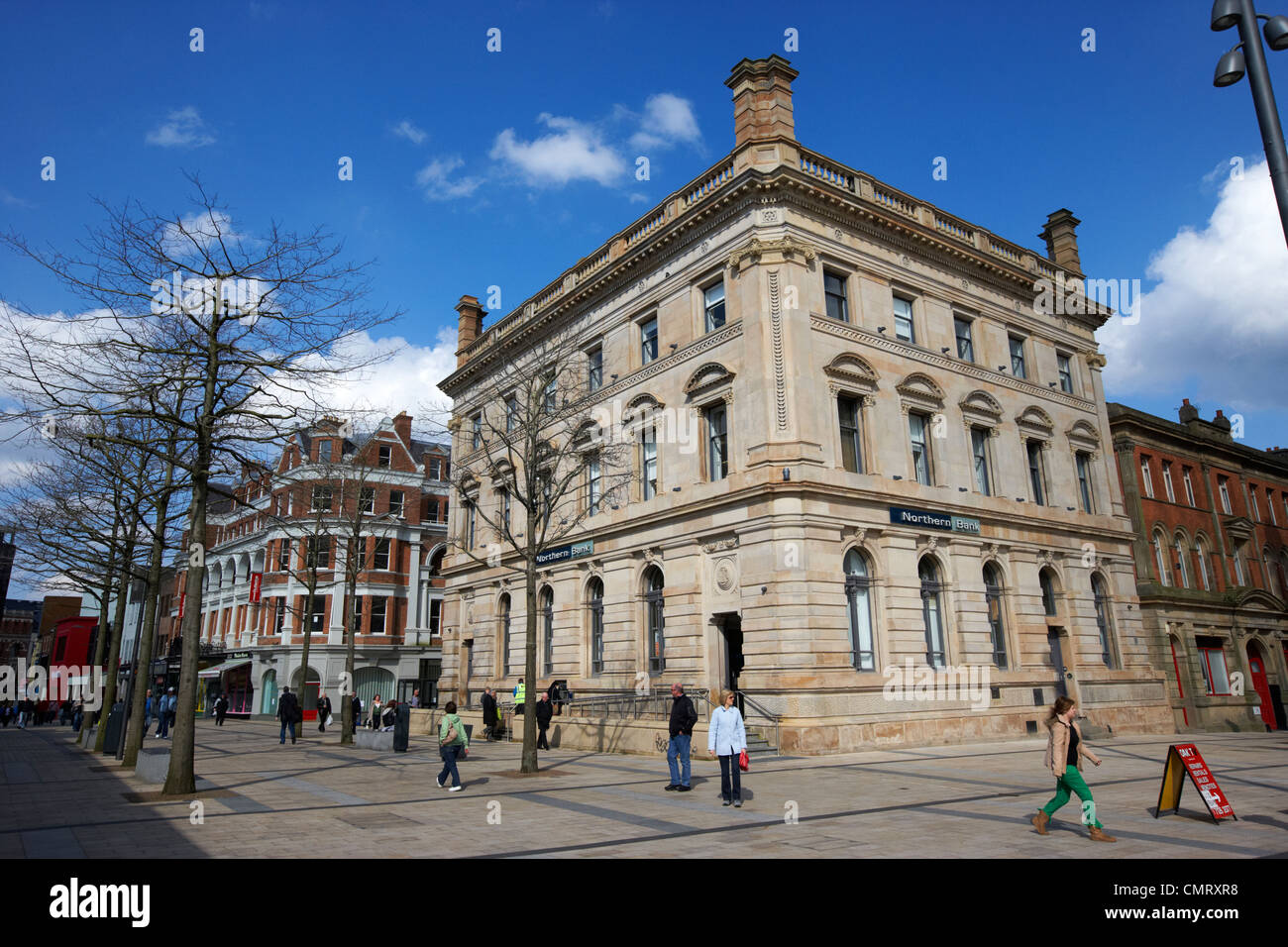 restored northern bank building in shipquay place Derry city county londonderry northern ireland uk. Stock Photo