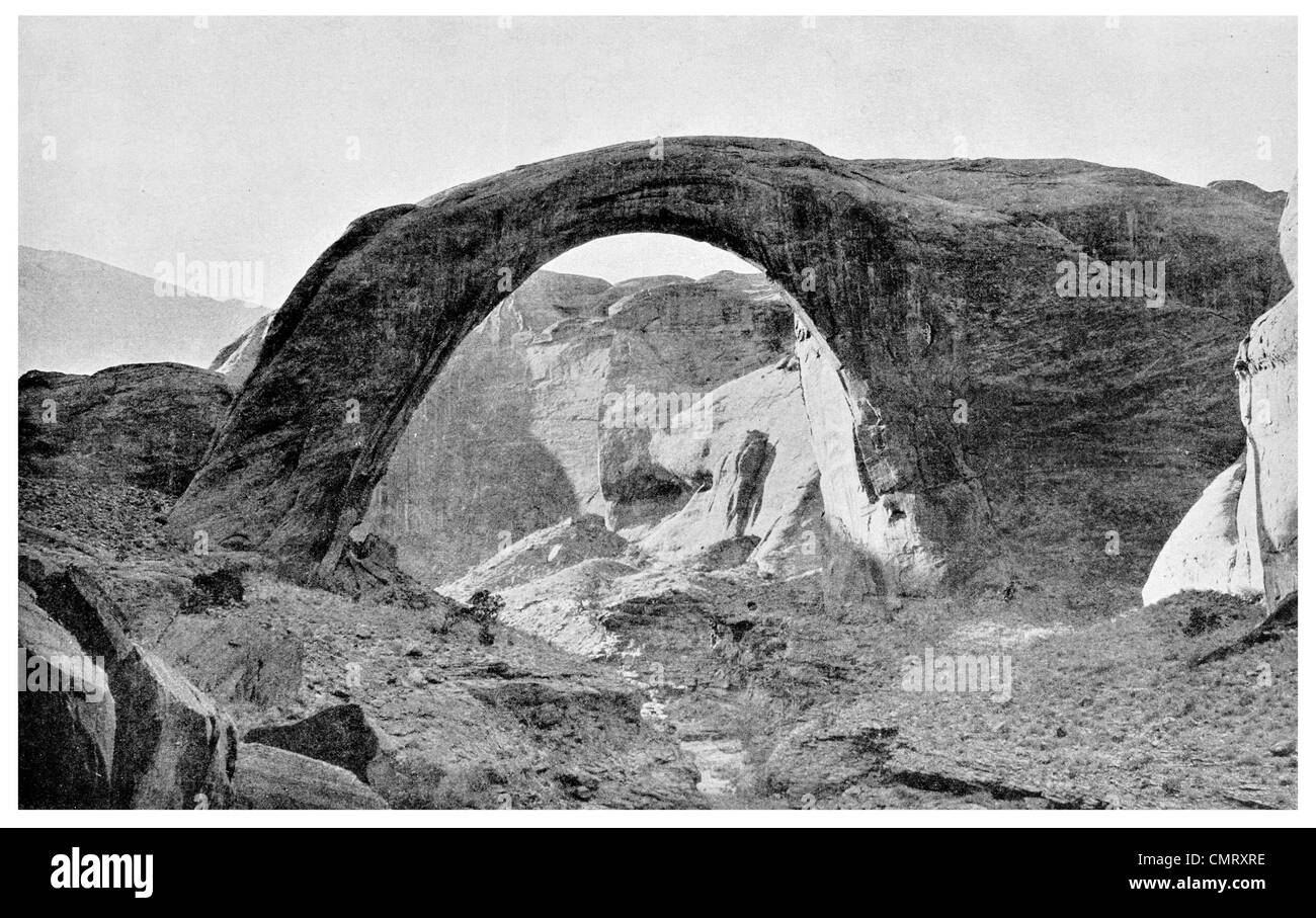 1923 Rainbow Bridge Monument valley canyon Navajo Mountain Stock Photo
