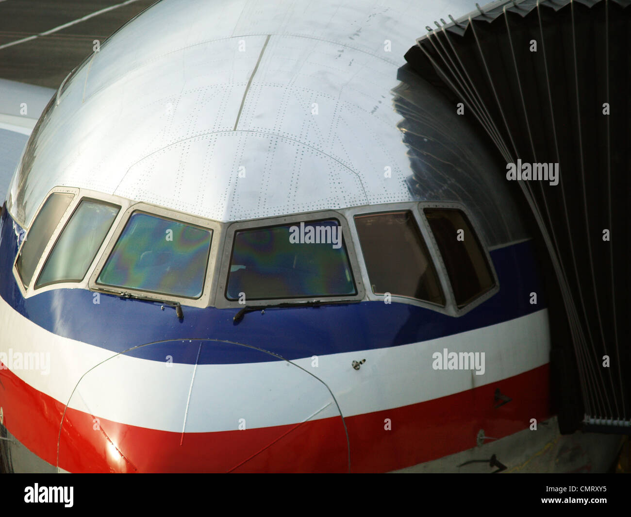 Cockpit of an airplane Stock Photo
