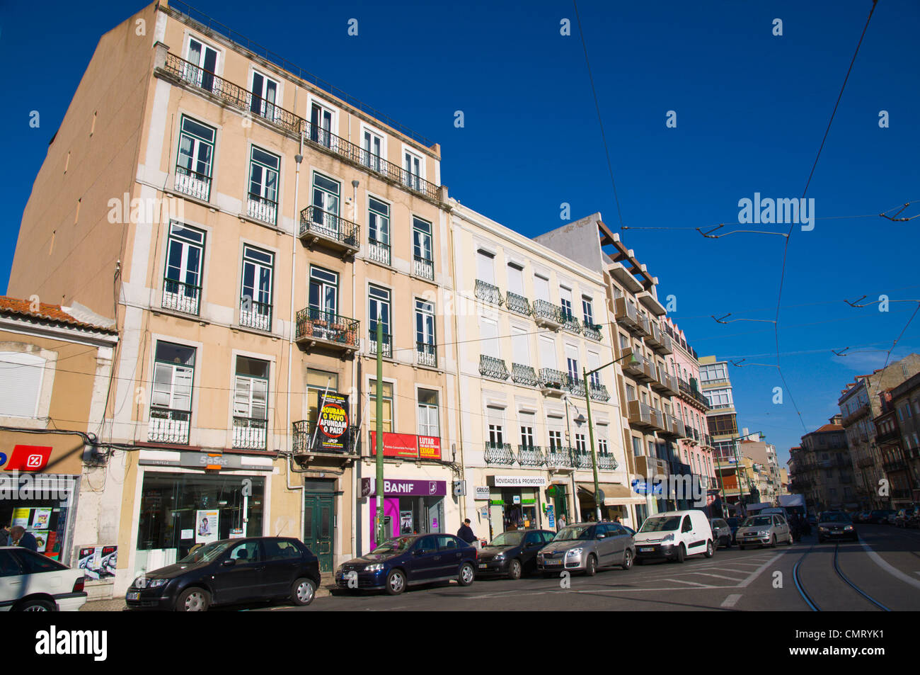 Largo da Graca square Graca district Lisbon Portugal Europe Stock Photo
