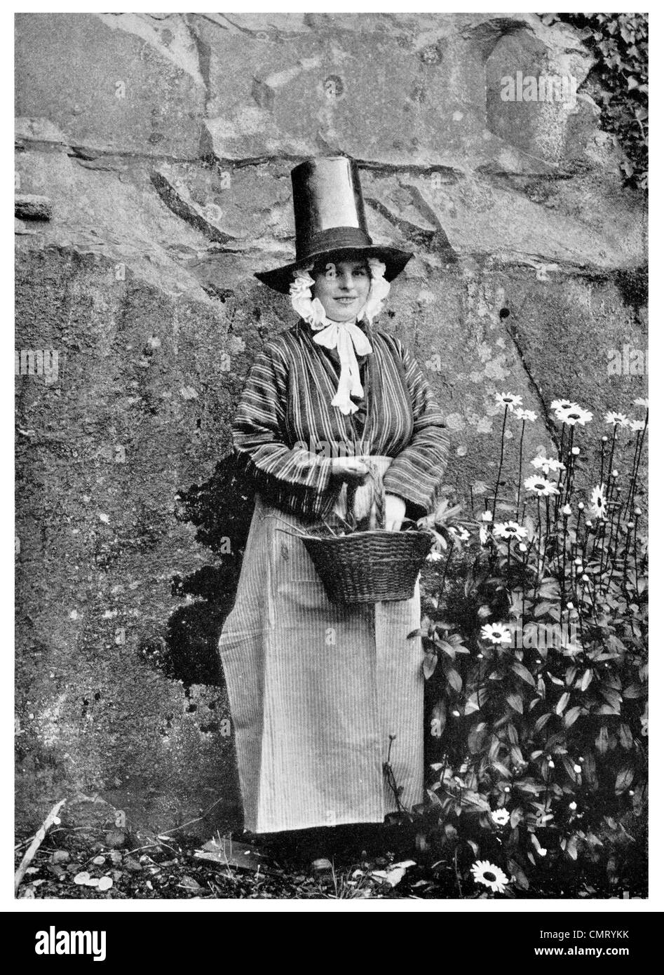 1923  Welsh Costume Snowdonia North wales Stock Photo