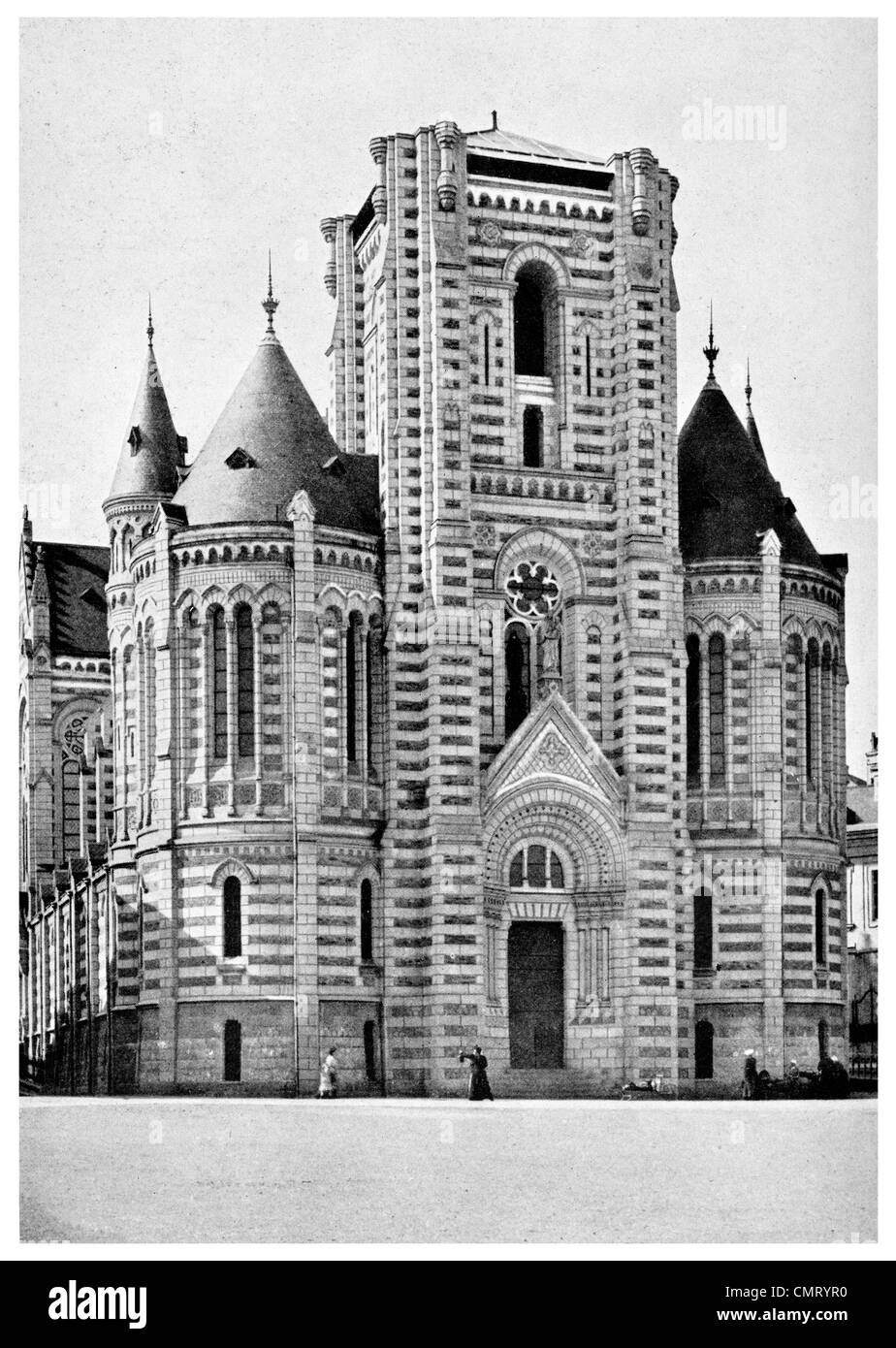 1923 Notre Dame Church Angers France Stock Photo