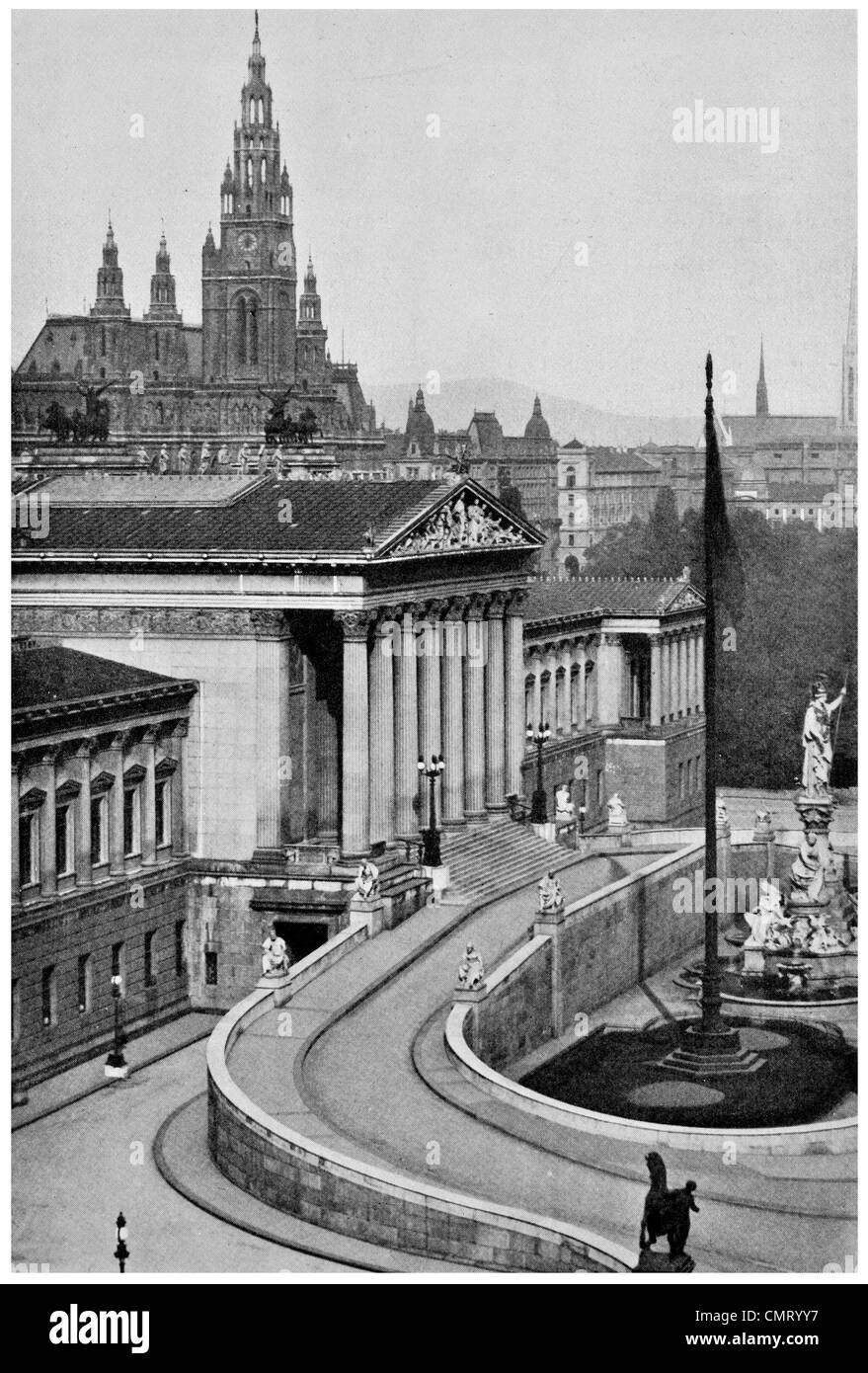 1923 Vienna House of Parliament Stock Photo