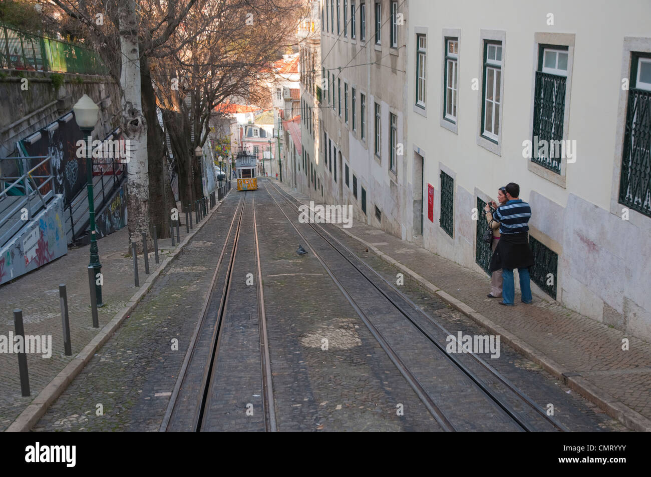 Calcada da Gloria street Bairro Alto district central Lisbon Portugal Europe Stock Photo