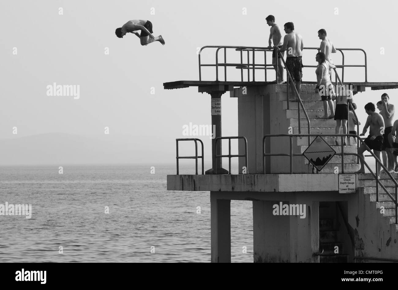 Diving board Black and White Stock Photos & Images Alamy