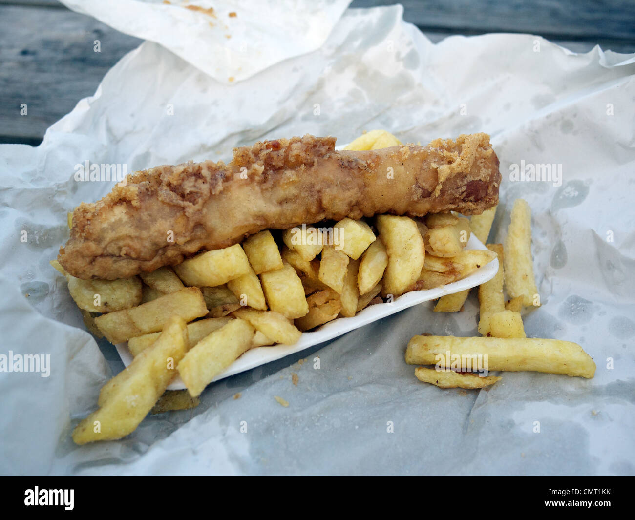 Battered sausage and chips hires stock photography and images Alamy