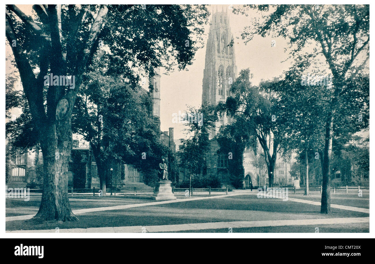 1924 Harkness Memorial Quadrangle Yale University New Haven Connecticut Stock Photo