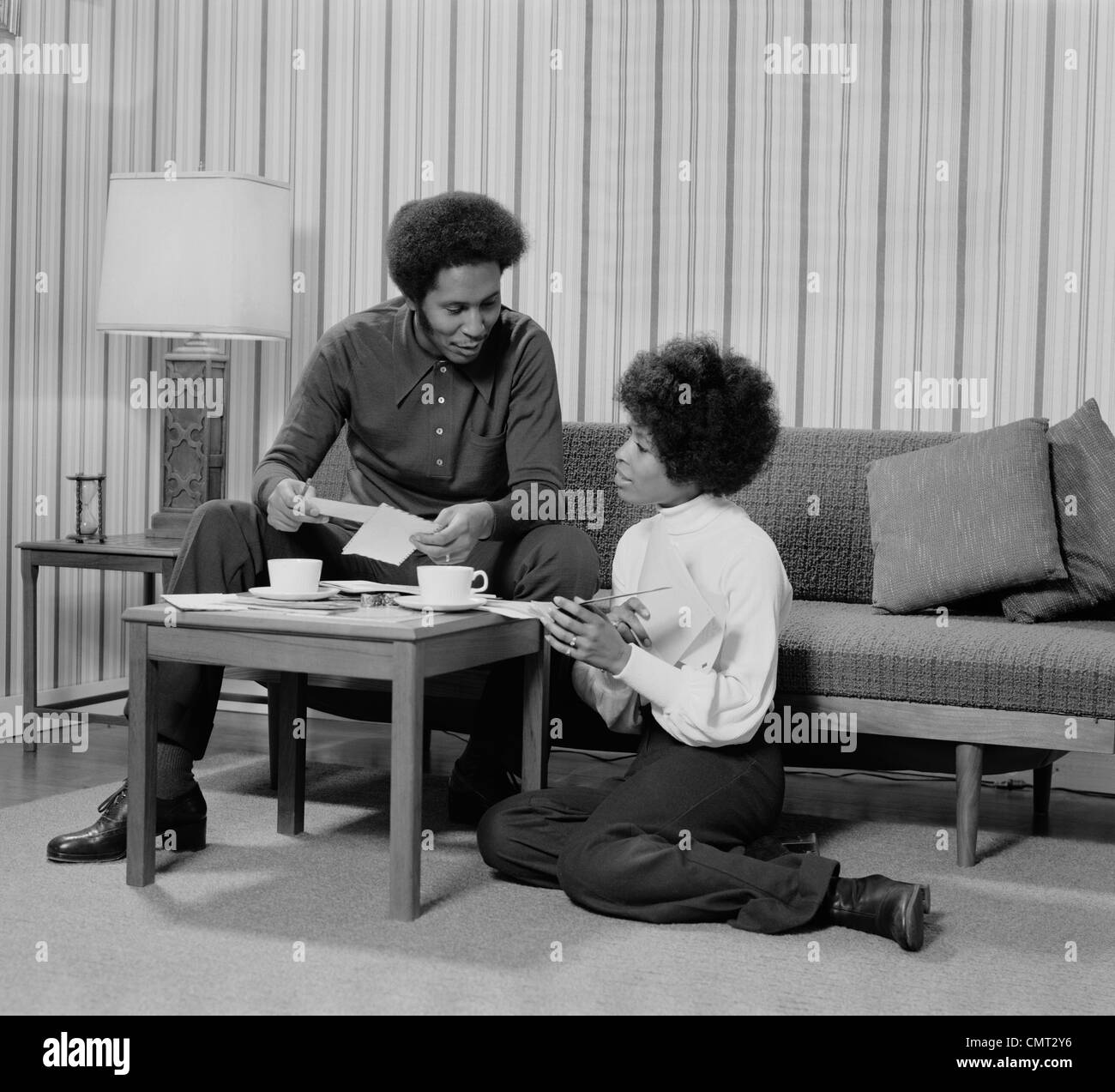 Sitting room 1970s hi-res stock photography and images - Alamy