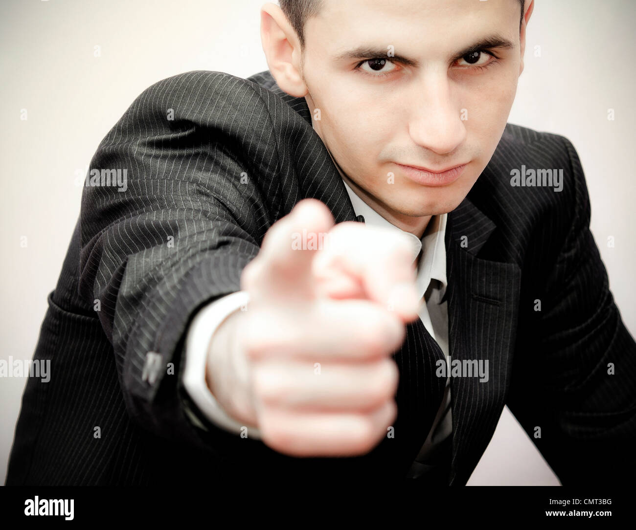Young business man showing confidence Stock Photo