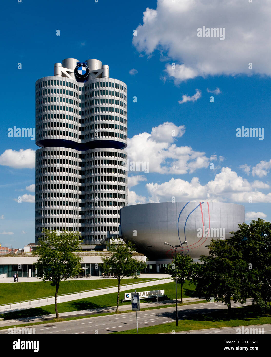 BMW Museum in Olympiapark, Munich, Germany Stock Photo