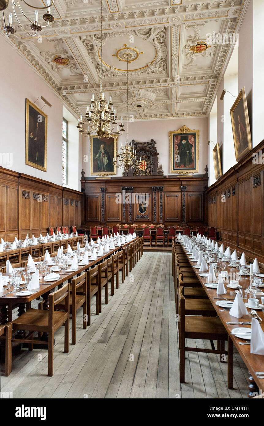 Cambridge University, UK - Dining Hall, Clare College, Cambridge University, England Stock Photo