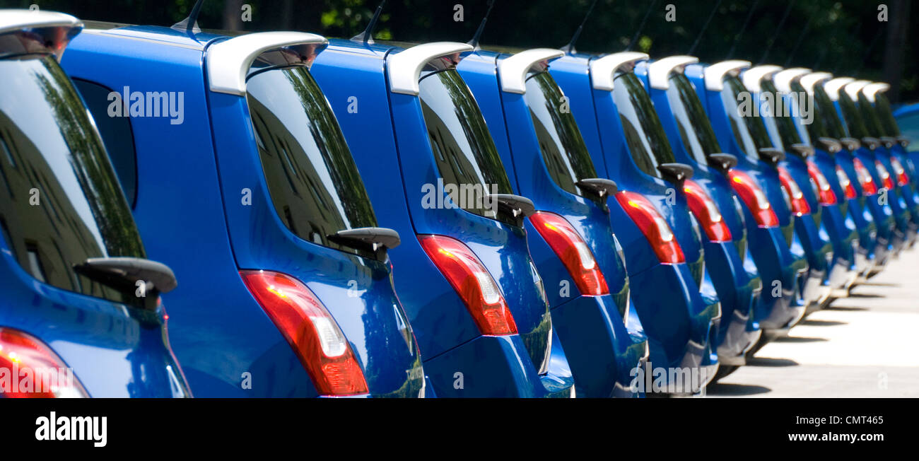 New car - Brand new Renault Twingo cars Stock Photo