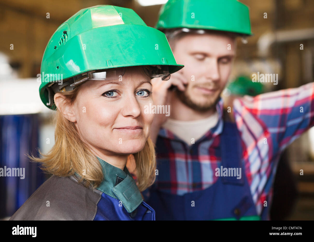 portrait of Man and woman at work Stock Photo - Alamy