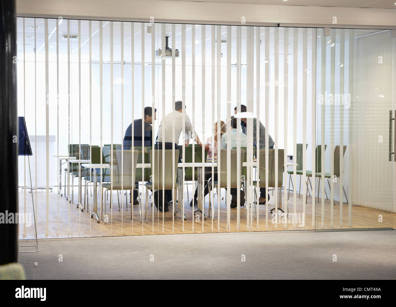 Five people in meeting Stock Photo