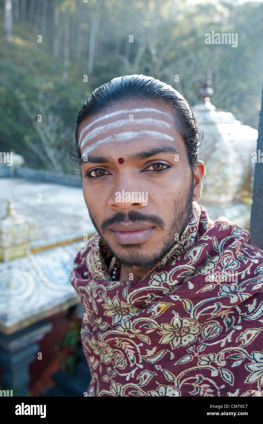 Hindu man Nuwara Eliya Sri Lanka Stock Photo