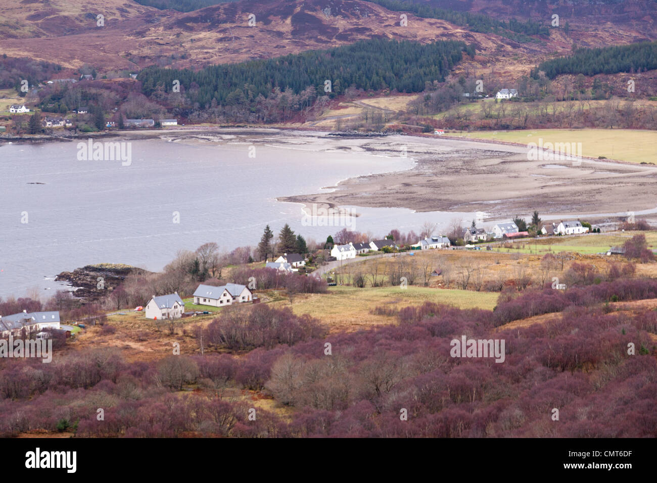 Achintraid village on the shores of Loch Kishorn in the Scottish
