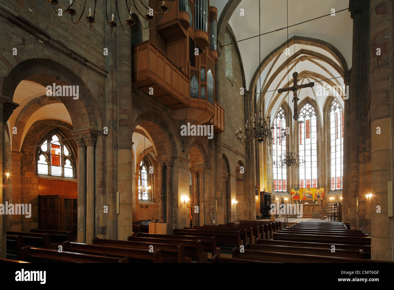 Langhaus der Marienkirche in Dortmund, Ruhrgebiet, Nordrhein-Westfalen Stock Photo