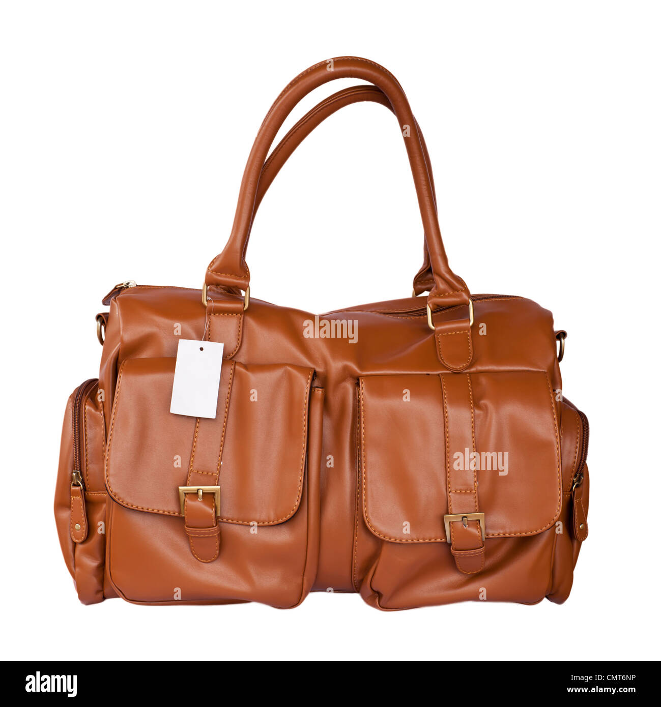 Brown Leather Braided Handbag main image 1