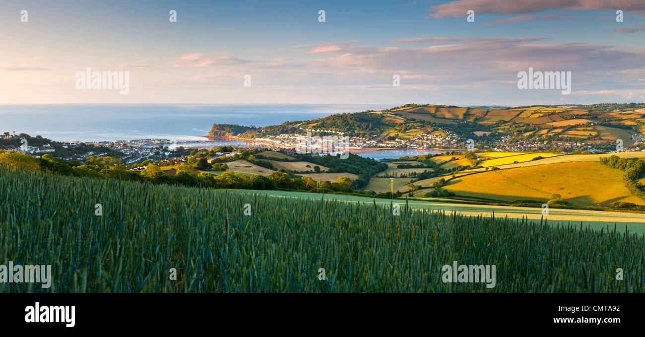 The Teign Estuary, Teignmouth (left) and Shaldon (right) Devon, UK
