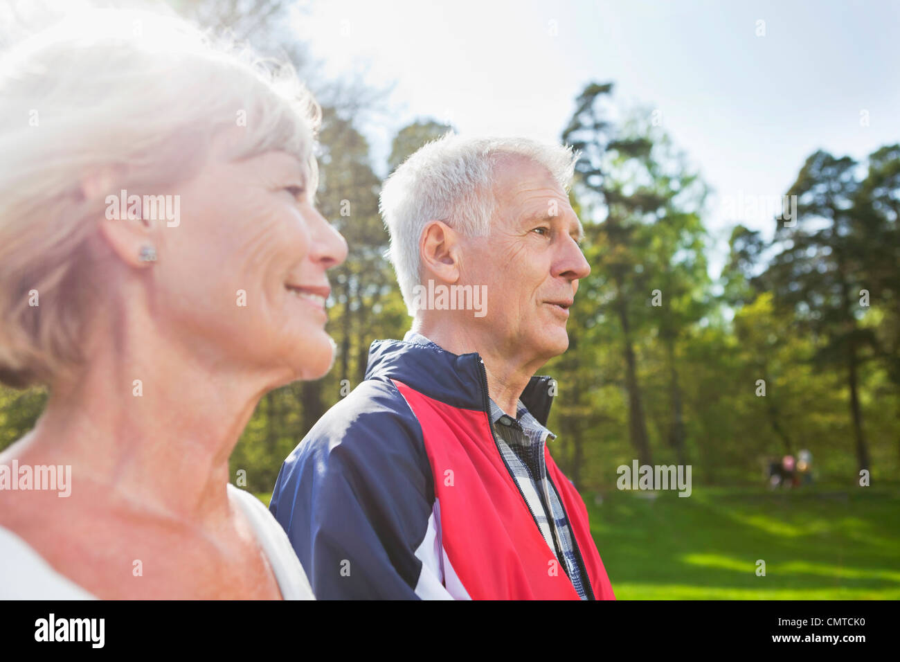 Close-up of senior men and women Stock Photo