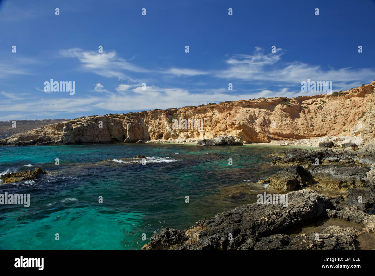 Blue Lagoon, Comino Island, Malta, Mediterranean, Europe Stock Photo