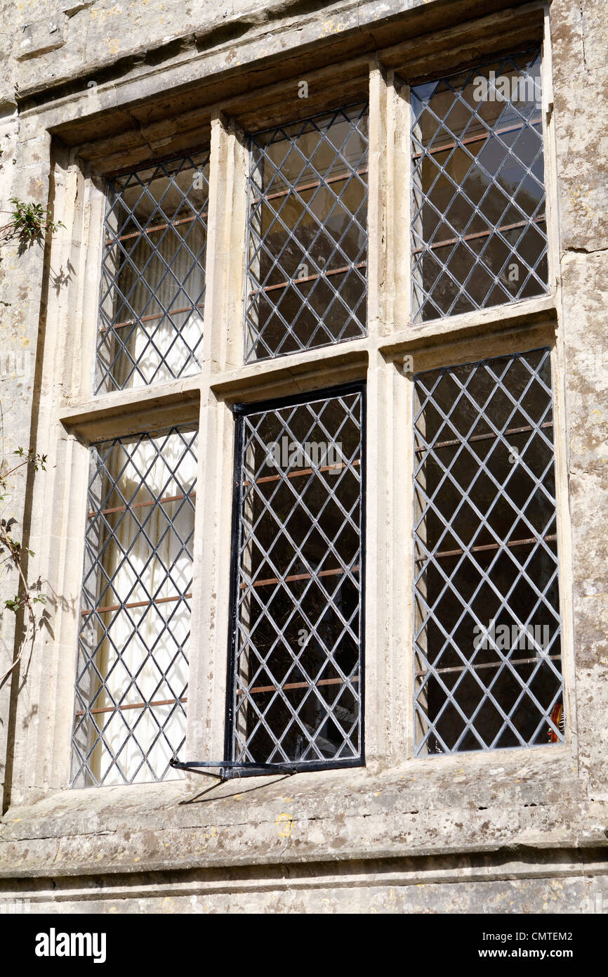 Old leaded window Stock Photo Alamy
