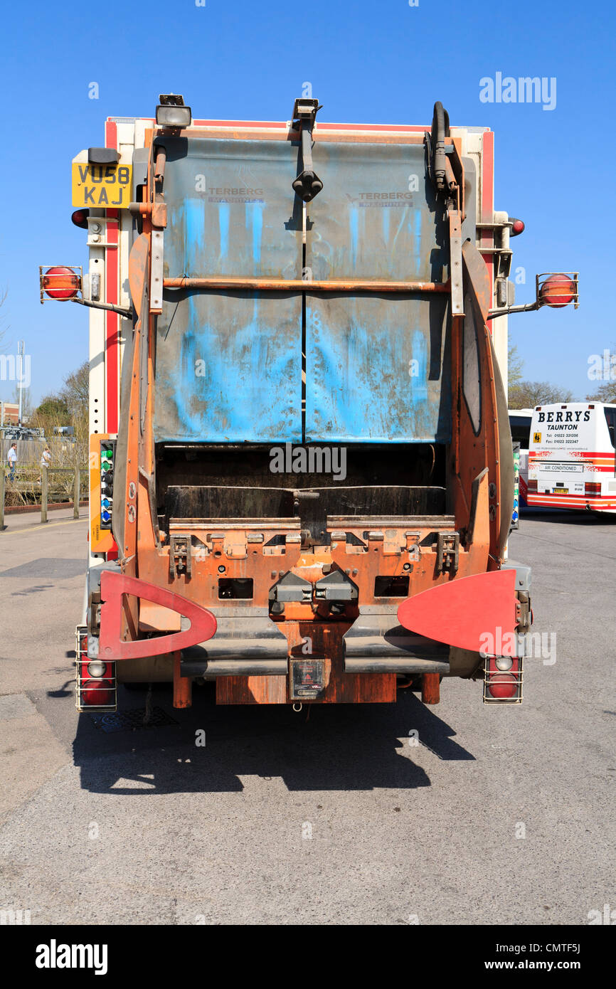 UK refuse truck parked Stock Photo Alamy