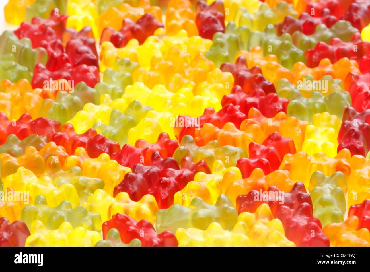 A lot of gummy bears as background Stock Photo - Alamy