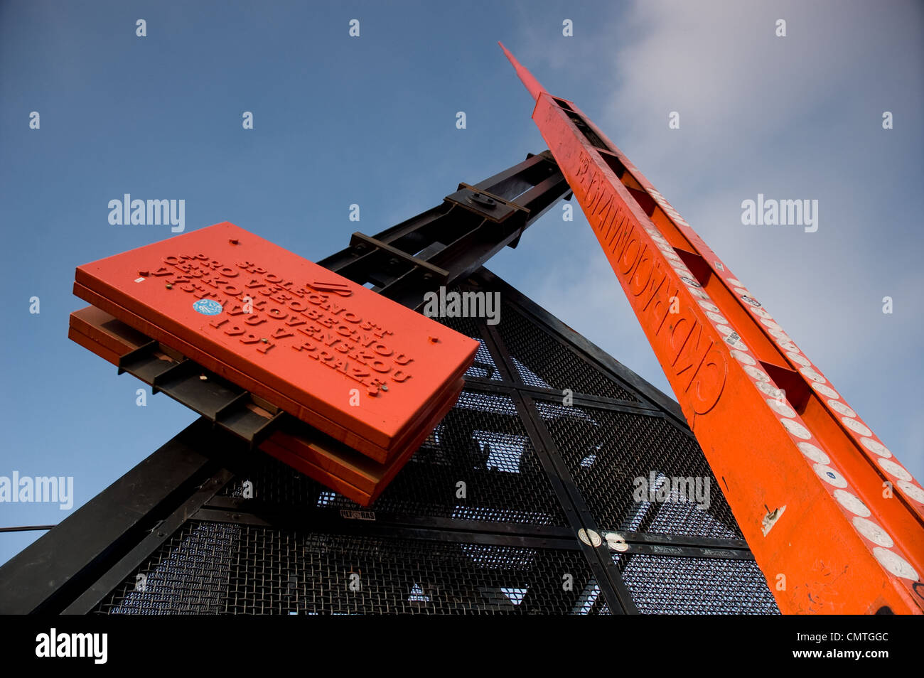 The metronome at Letna Hill in Prague, Czecz Republic Stock Photo