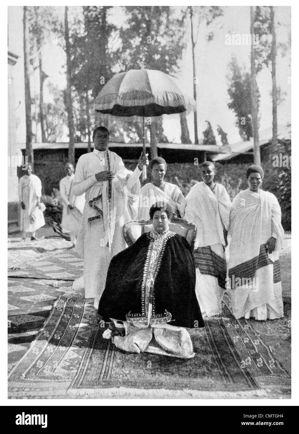 1925 Waizeru Menen wife of Prince of Abyssinia Ethiopia Stock Photo