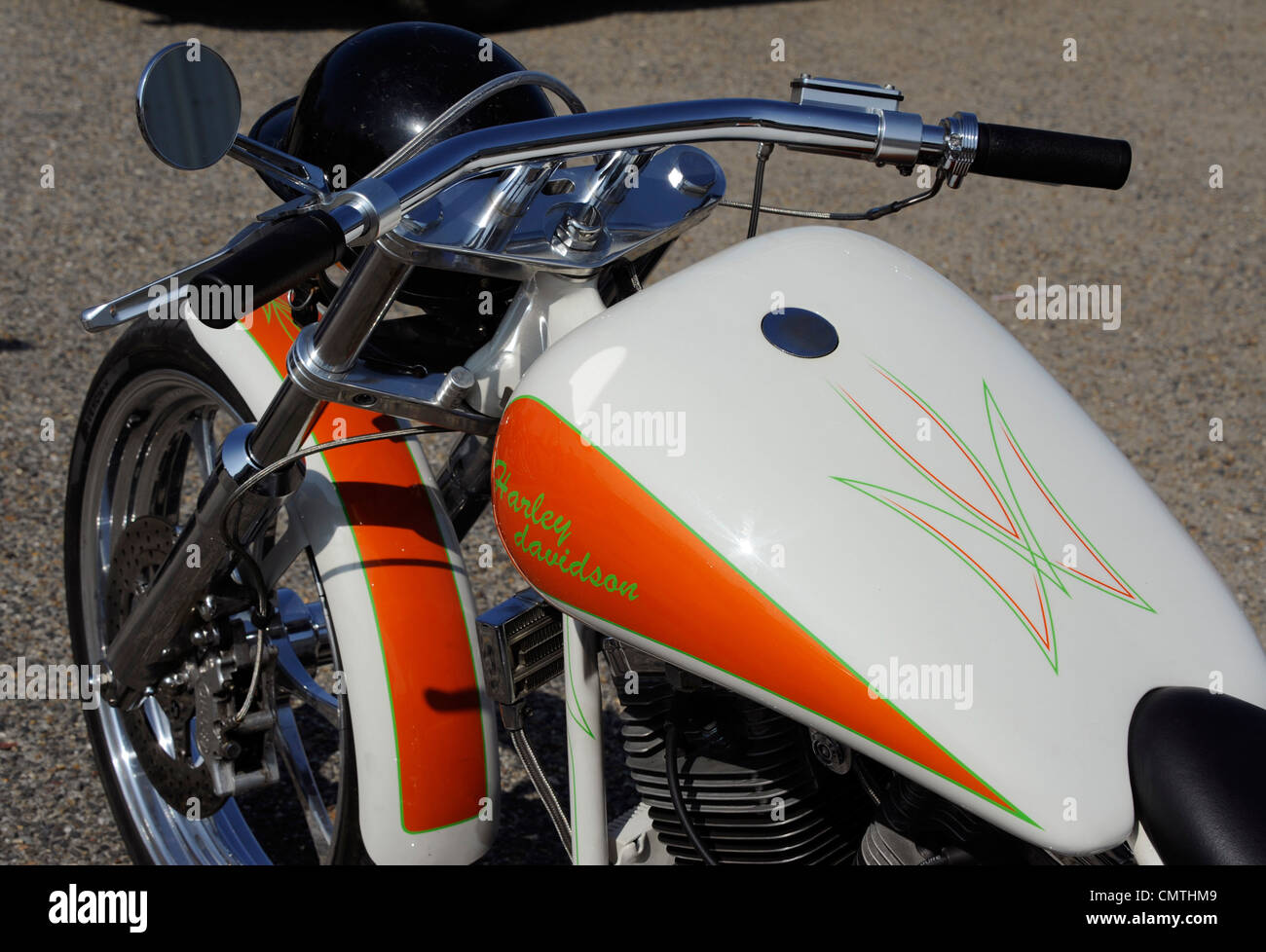Harley Davidson,custom motorcycle, made in USA Stock Photo Alamy