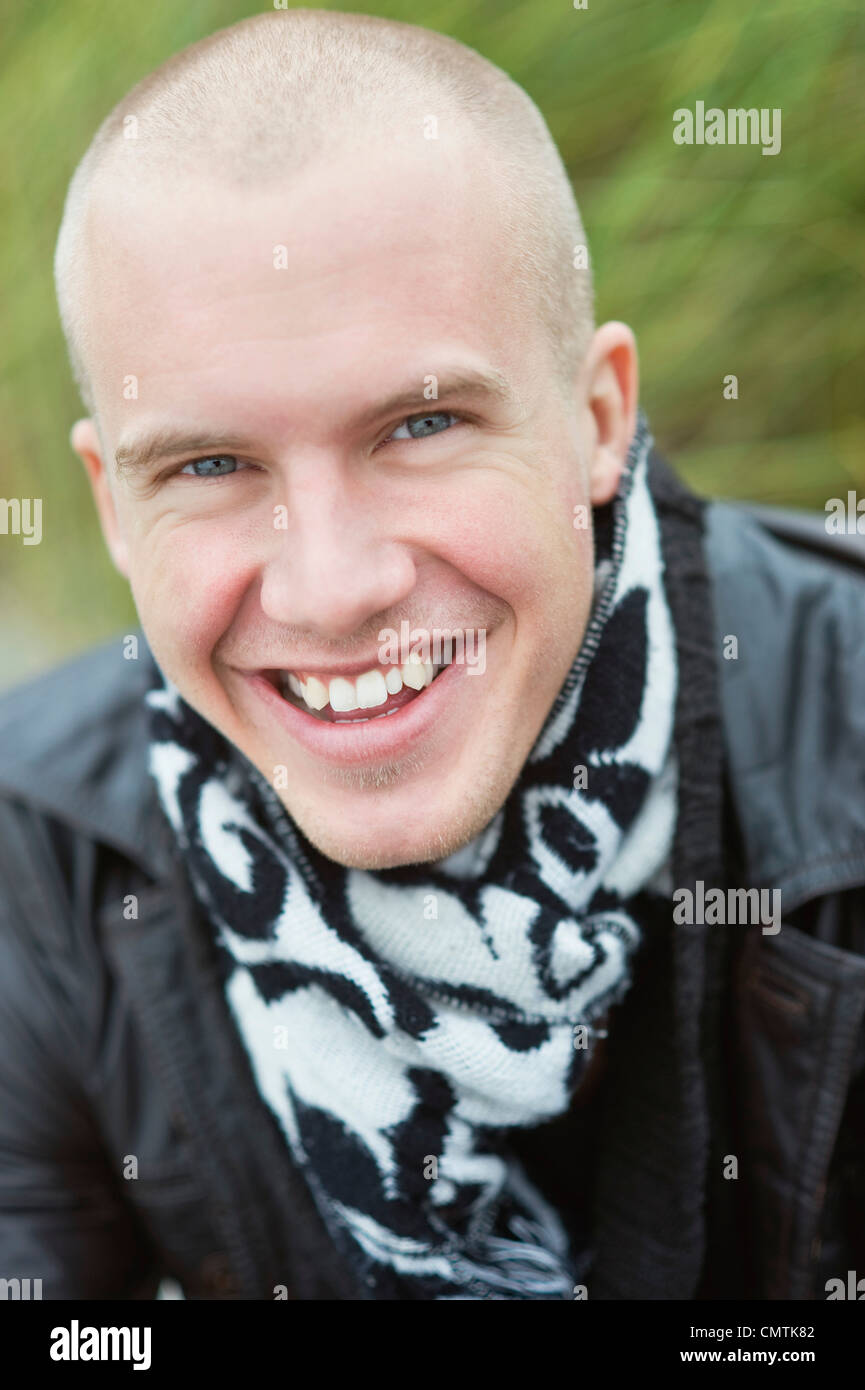 Portrait Man Shaved Head High Resolution Stock Photography and Images ...