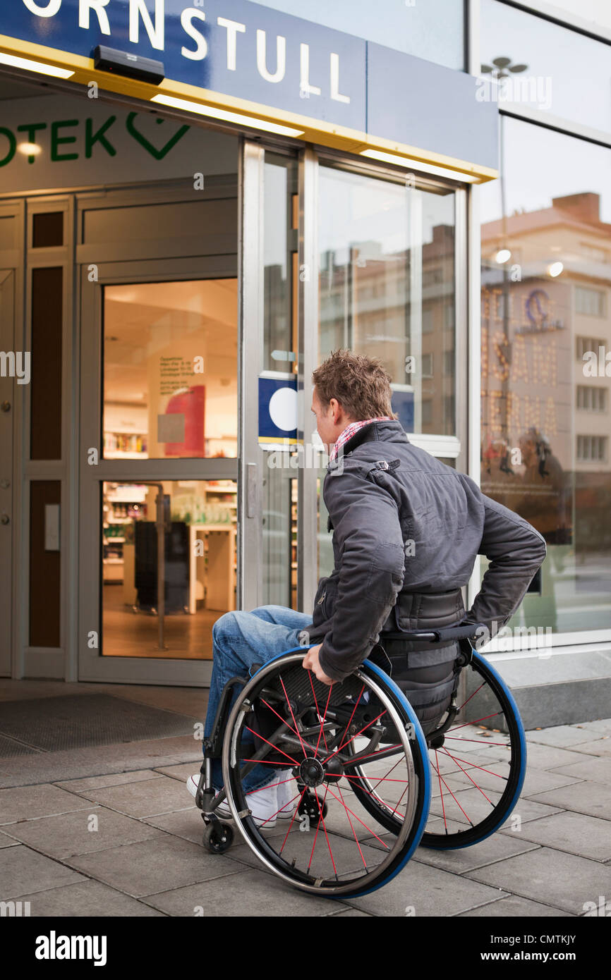 Man going down to subway Stock Photo Alamy
