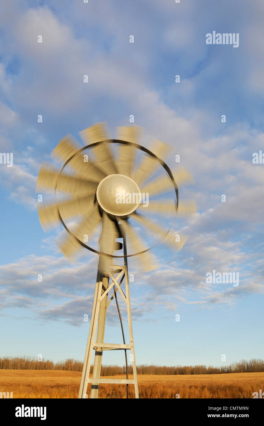 Farm windmill used to pump water, Strathcona County (East of Edmonton