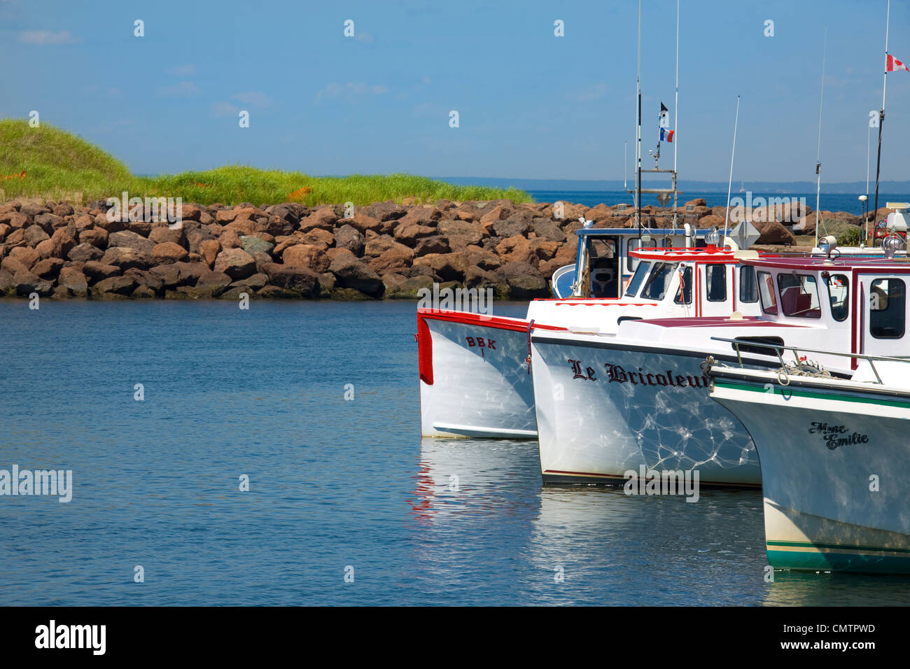 Fishing boats, Cap Pele, New Brunswick Stock Photo Alamy