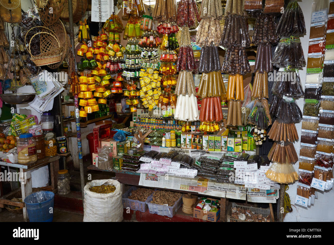 Spice shop, Sri Lanka, Kandy Stock Photo Alamy