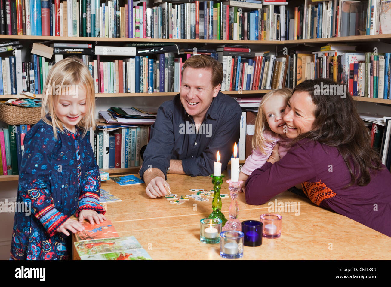 Family at home Stock Photo