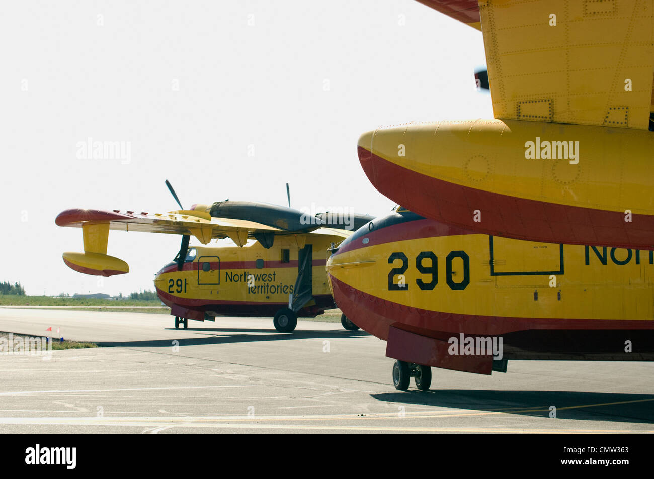 CL215 Water Bombers Prepare for Takeoff, Yellowknife, Northwest