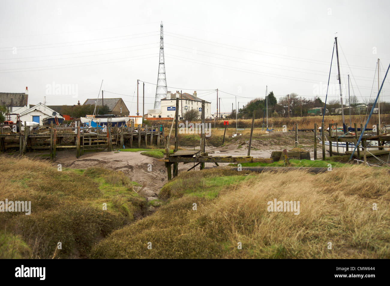 Wardley's Creek and Wyre Estuary, Lancashire,England,UK Stock Photo