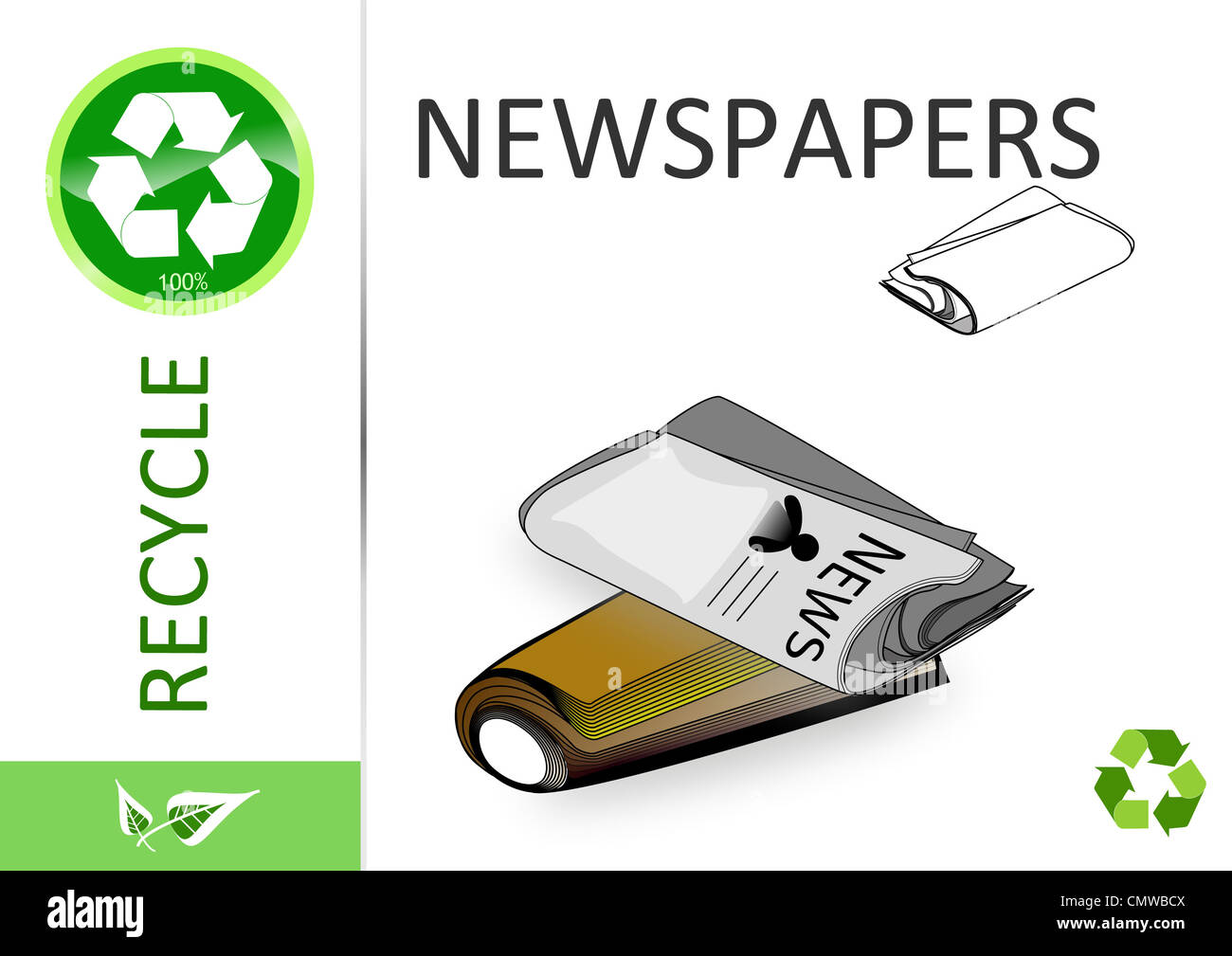 Please recycle newspapers Stock Photo Alamy