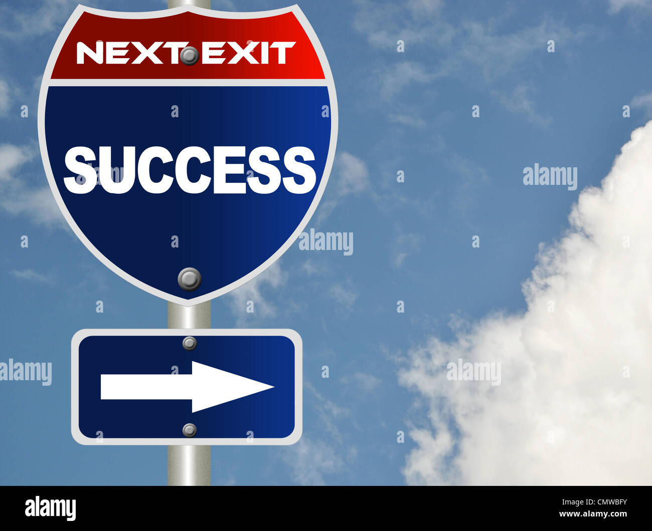 Success road sign Stock Photo Alamy
